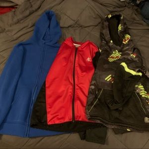 Set of 3 boys large 10/12 hoodies